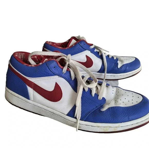 Air Jordan 1 Retro Low “East Side” White Red Royal Chicago 309192-161 Si… - Picture 4 of 16